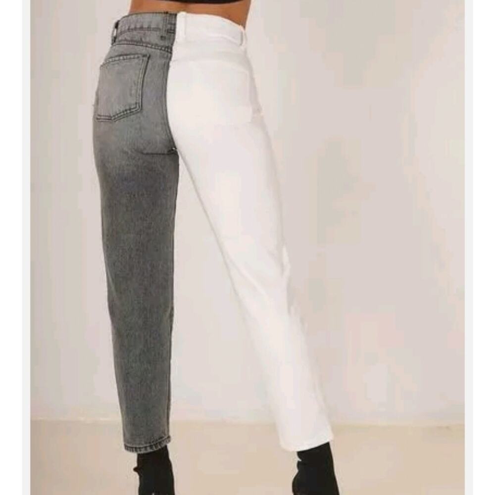 Revice Two-Tone Straight Leg Jeans Size 26 - Picture 3 of 12